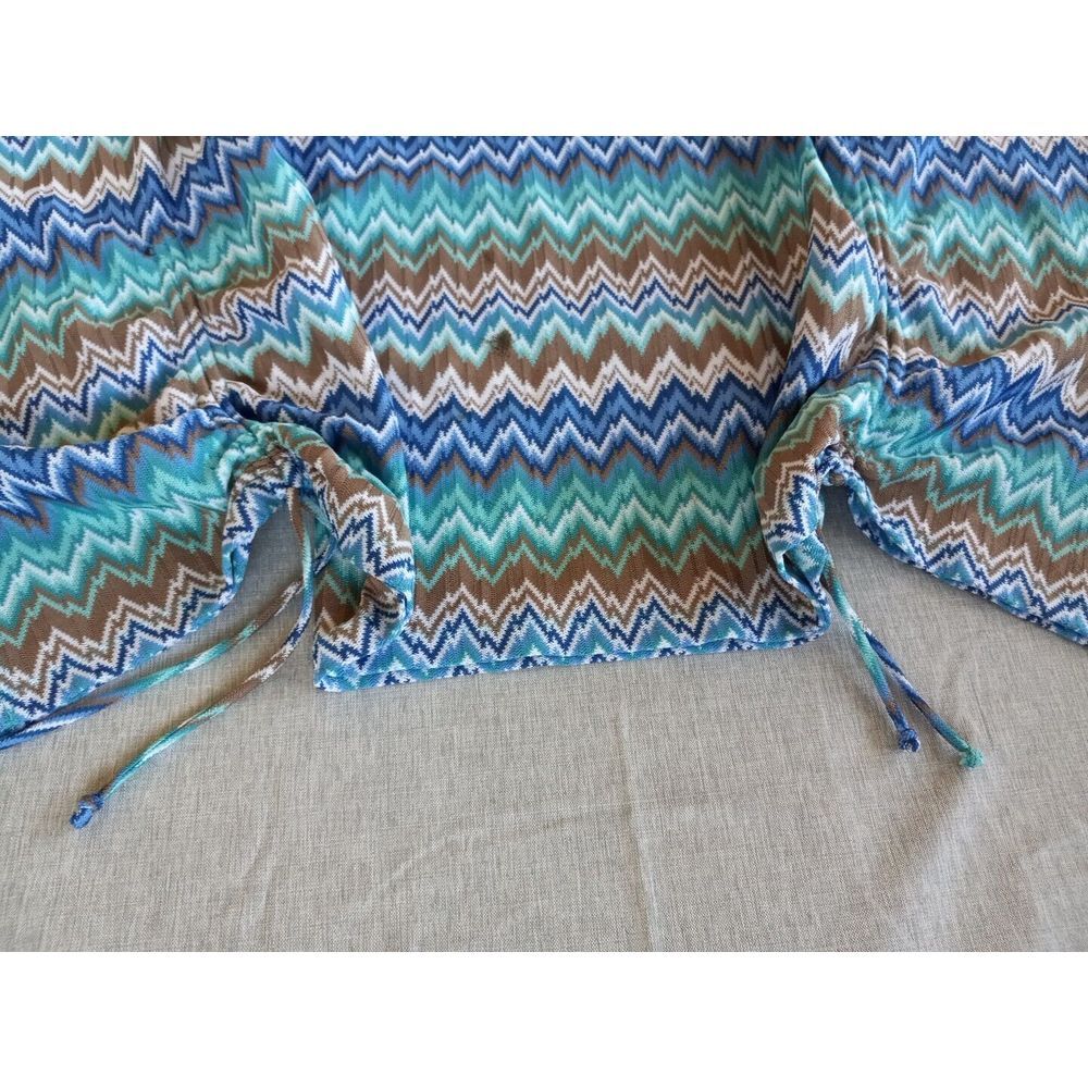 Style&Co Women's Large Boho Aztec Pattern Pullover Blouse Multicolor Drawstring - Picture 5 of 7